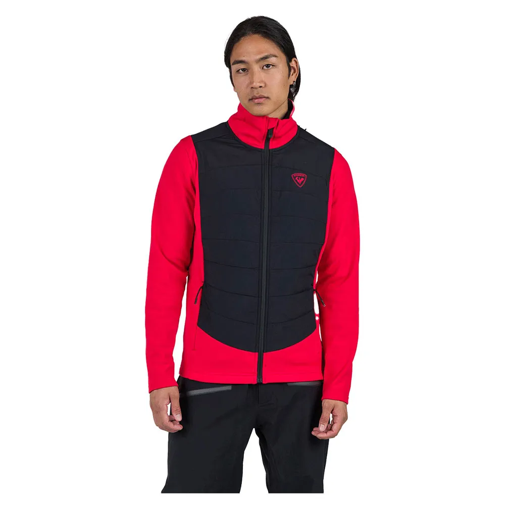 

Флис Rossignol Classique Hybrid full zip, красный