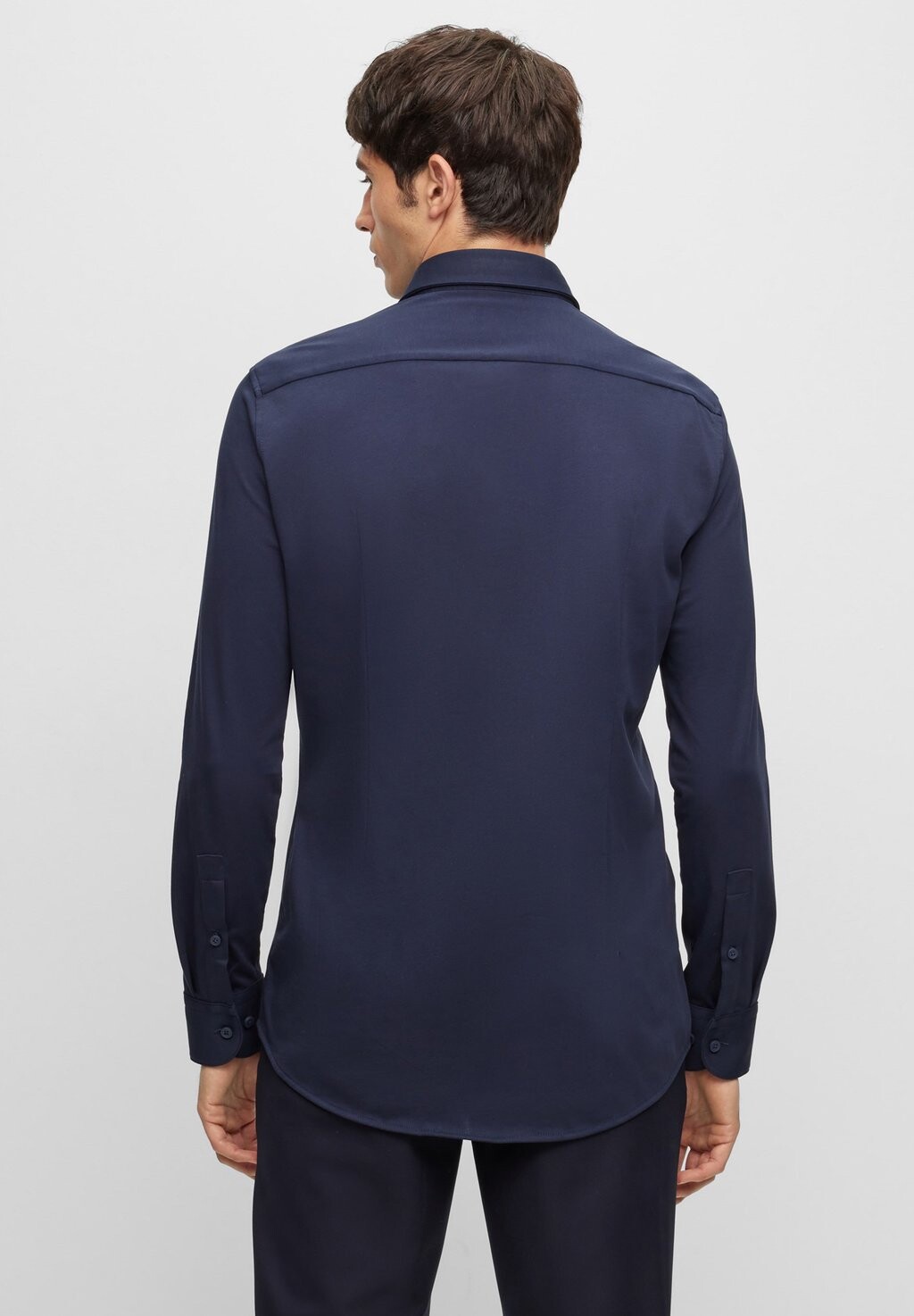 Классическая рубашка Slim Fit Langarm BOSS, цвет dark blue — фото 3