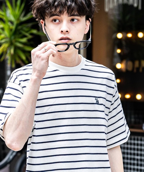 

U.S. POLO ASSN. Футболка с коротким рукавом, свободного кроя, с круглым вырезом и принтом на спине, однотонная с каймой. US POLO ASSN, белый