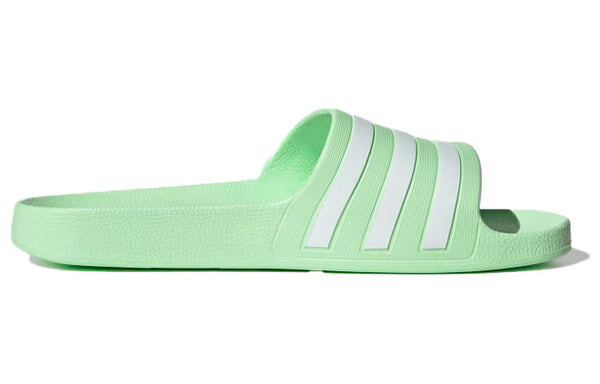 Тапочки slide adilette aqua green/white Adidas, зеленый — фото 2