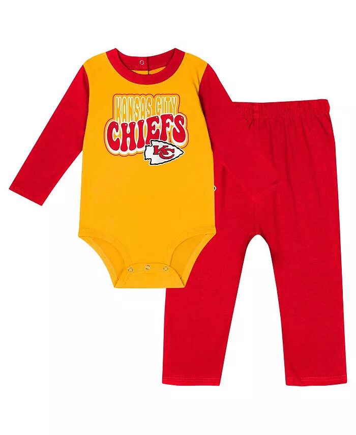 

Комплект из красного боди и штанов Kansas City Chiefs Double Up с длинными рукавами для мальчиков и девочек Outerstuff