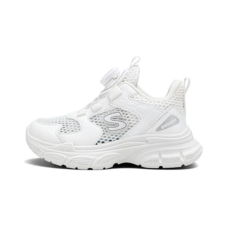 

SNOOPY Скользостойкие, износостойкие, дышащие, поддерживающие низкие детские повседневные кроссовки White Unlined Mesh Kids'