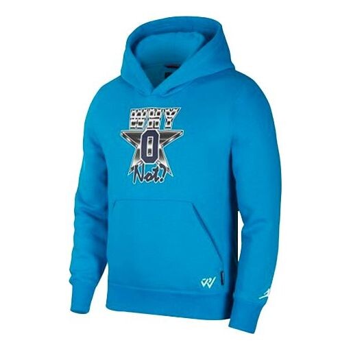 

Толстовка Air Jordan x RW Crossover Way Not Sports Cartoon Printing Pattern Blue, синий
