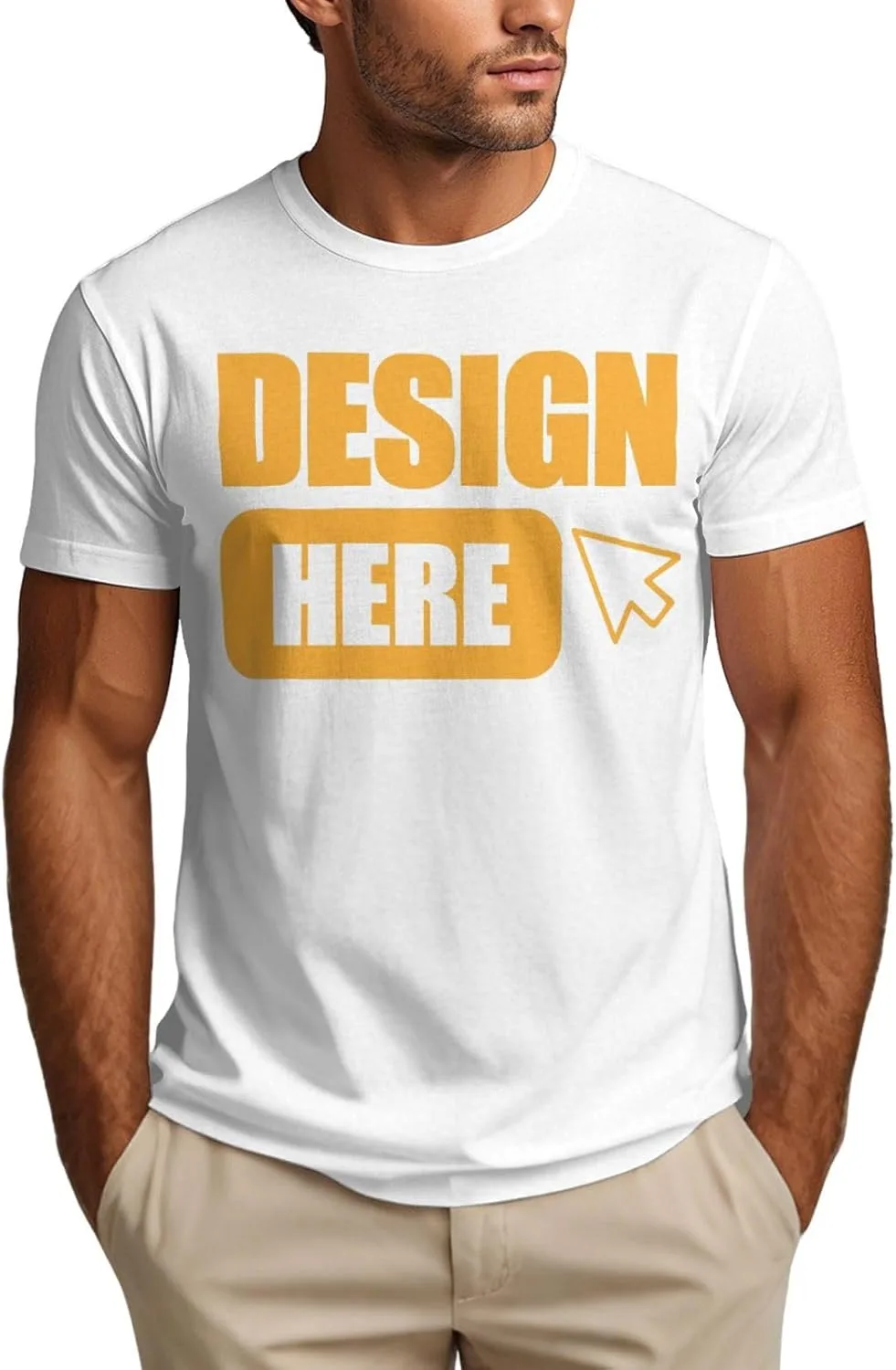 

Футболка с круглым вырезом, мужская, с коротким рукавом, с нанесением текста и логотипа