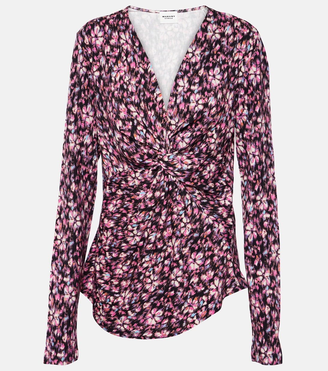 

Топ lyss из джерси со сборками Marant Etoile, мультиколор