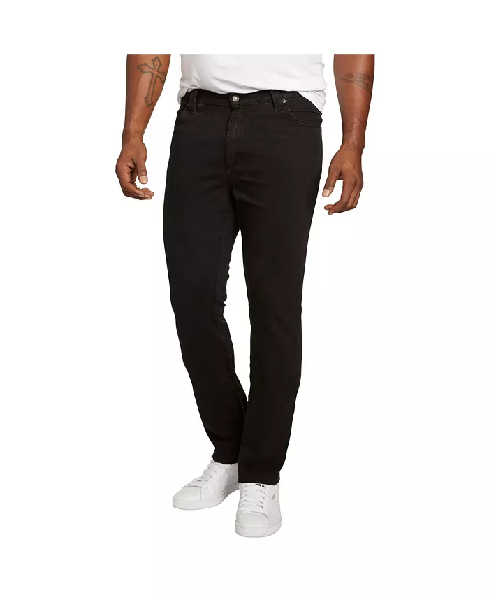 

Джинсы Big & Tall by KingSize Athletic Fit с боковой резинкой и пятью карманами Liberty Blues, черный