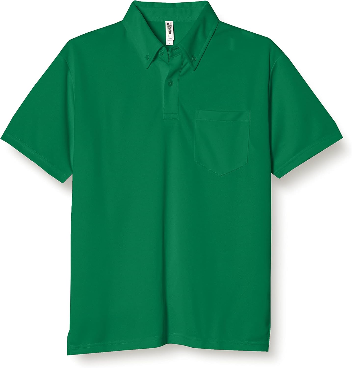 

Футболка-поло Glimmer 00331-ABP с коротким рукавом, плотность ткани 4,4 унции, на пуговицах, с карманом, зеленый
