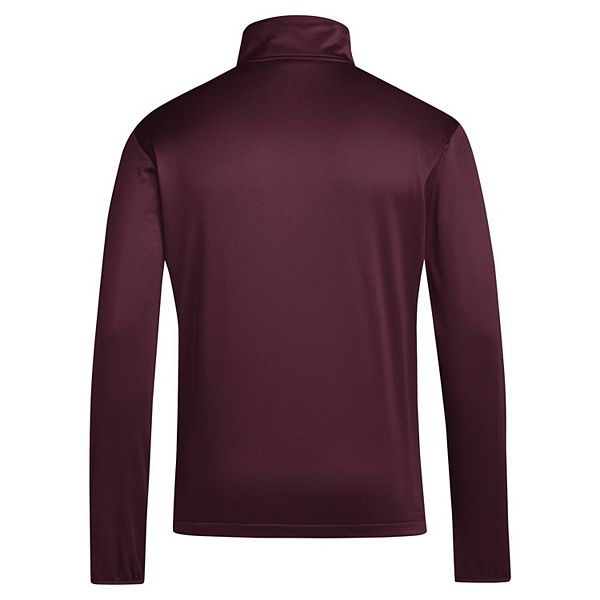 Мужская бордовая толстовка Mississippi State Bulldogs 2024 Coaches Sideline quarter-zip Adidas — фото 4