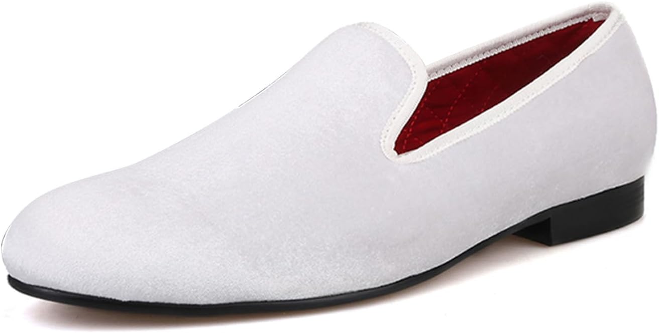

Мужские слипоны Santimon Loafers для свадьбы, бархатные лоферы типа penny, модные смокинговые, повседневные, бизнес, роскошные замшевые туфли, для выпускного, вечеринки, диско, мокасины для мужчин, белый