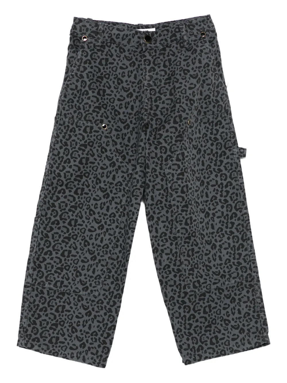 

Брюки с леопардовым принтом MSGM Kids, серый