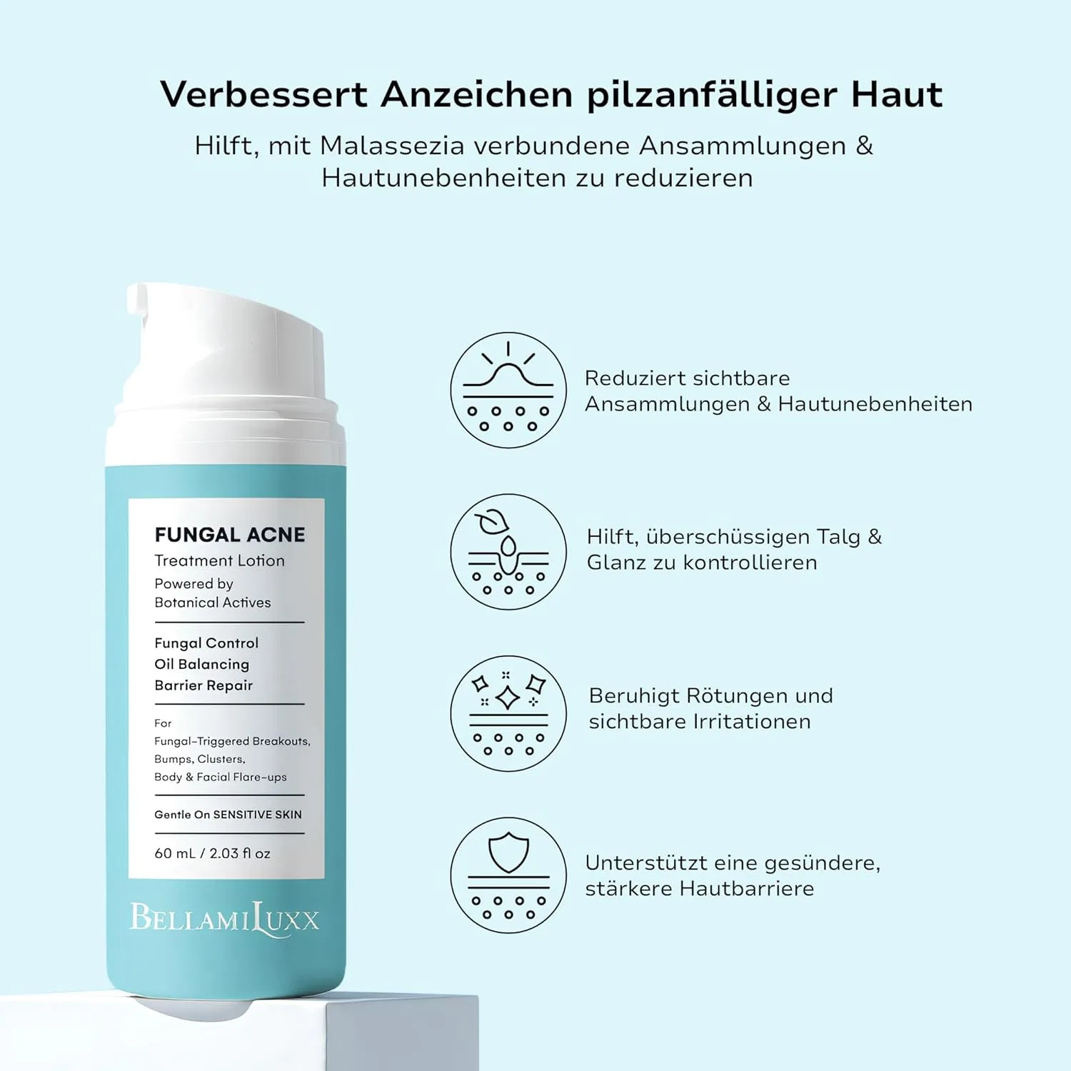 Лосьон Bellamiluxx — Fungal Acne Treatment для кожи, склонной к грибковым высыпаниям — фото 2