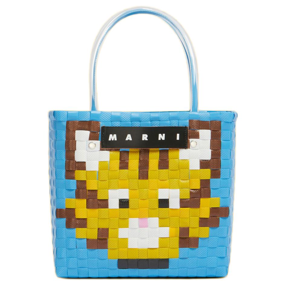 

Полипропиленовая с поливинилхлоридом женская сумка через плечо светло-голубая MARNI