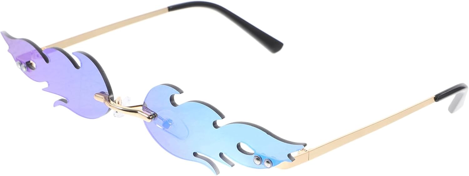 

Женские солнцезащитные очки LIFKOME Fire Shape без оправы из металла, легкие, с защитой от УФ-излучения и ярким зеленым оттенком, идеально подходят для вечеринок и создания стильного образа, Green Frameless Shades