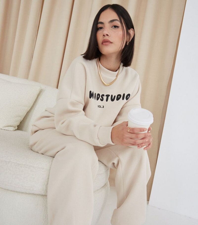 

WKNDGIRL Толстовка оверсайз с логотипом Stone WKNDGIRL, светло-серый