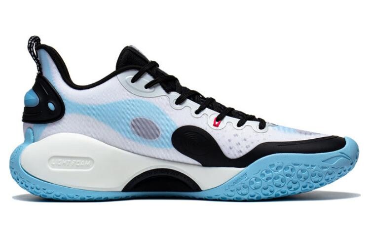 Кроссовки Li Ning Lining Coaching Team Basketball, белый/черный/голубой — фото 2