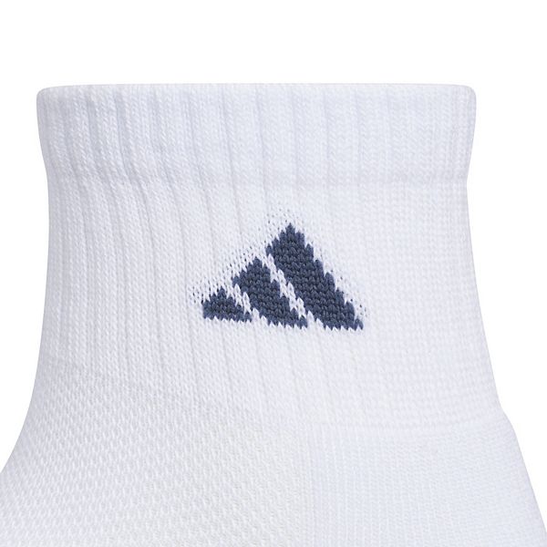 Мальчиковые спортивные амортизирующие носки 6-pack quarter Adidas, White Blue — фото 2