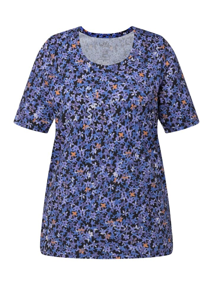 

Футболка Ulla Popken Longshirt, цвет dunkles himmelblau