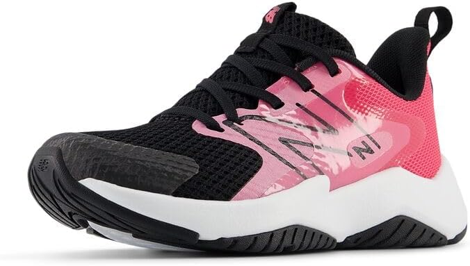 

Детские кроссовки New Balance Rave Run V2 на шнуровке (унисекс), черный/розовый