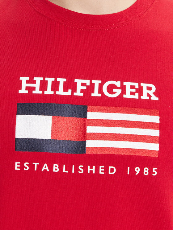 Футболка обычного кроя American Monotype MW0MW39843 Tommy Hilfiger, красный — фото 4