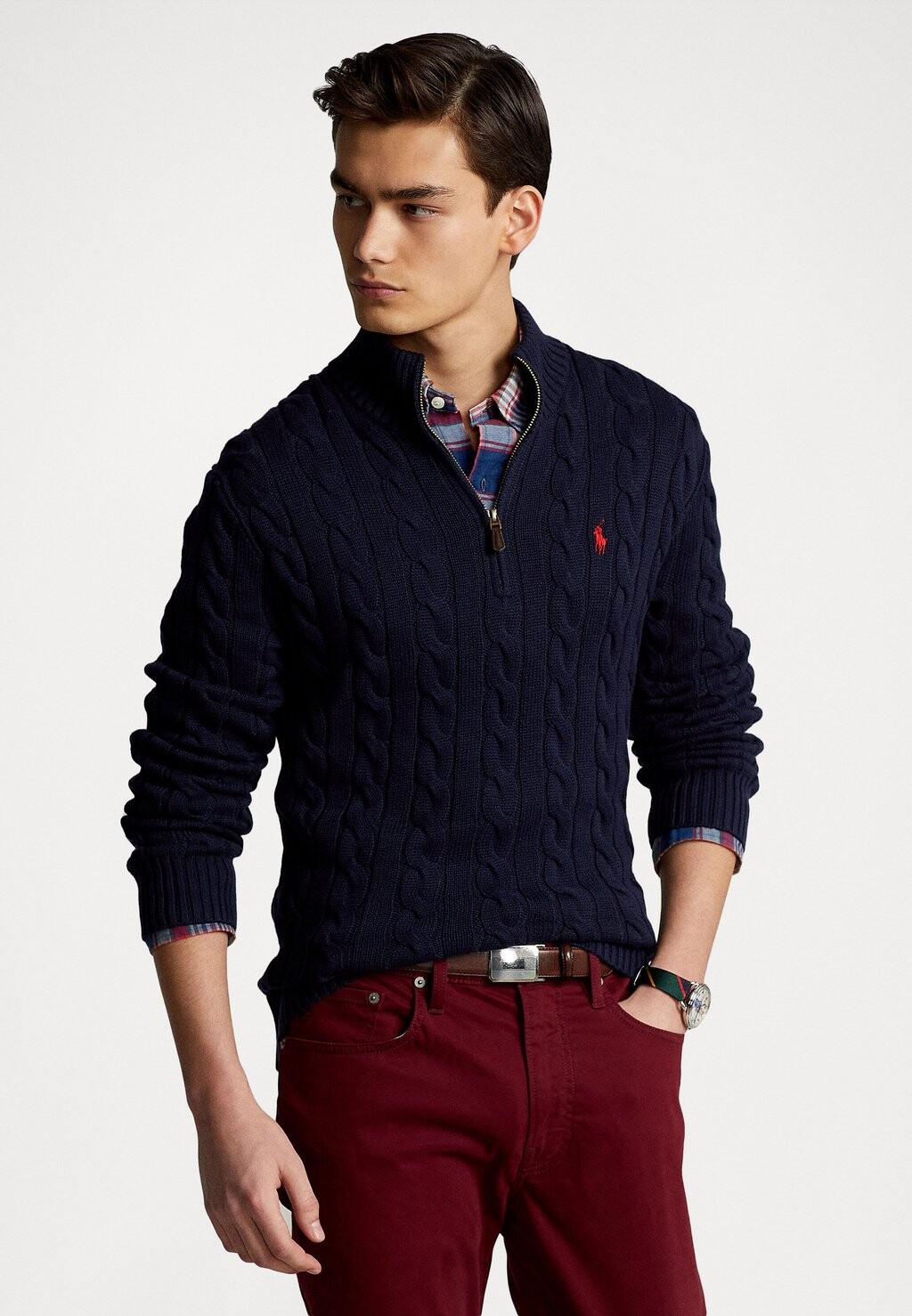 

Свитер ДЛИННЫЙ РУКАВ Polo Ralph Lauren, темно-синий охотник