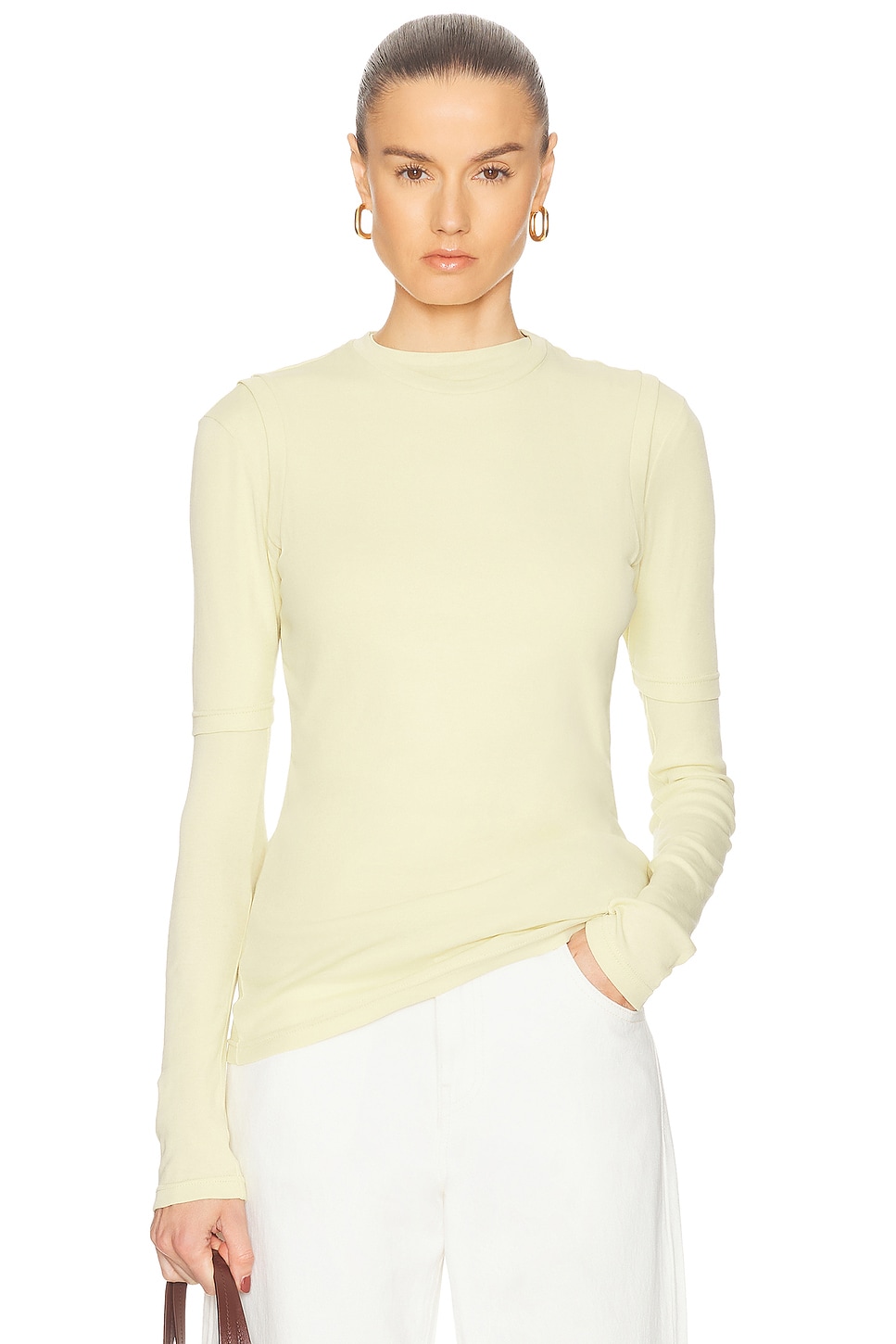 

Набо 3 предмета: топ, футболка и лонгслив Jil Sander, Lime Wash