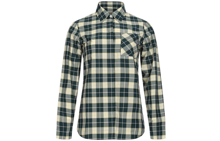 

Рубашка женская Burberry в клетку, зеленый / желтый
