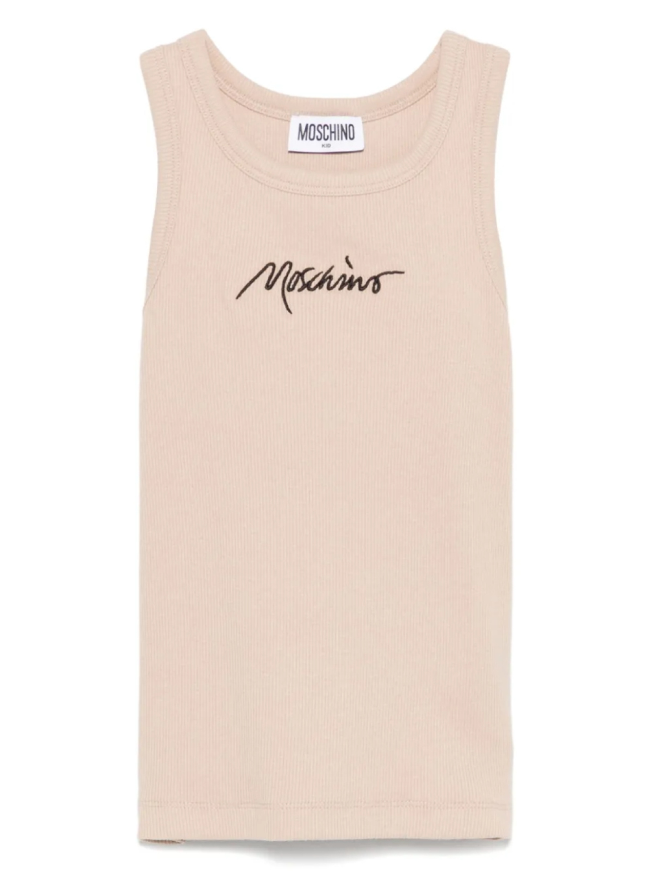 

Майка Moschino Kids с вышитым логотипом, нейтральный