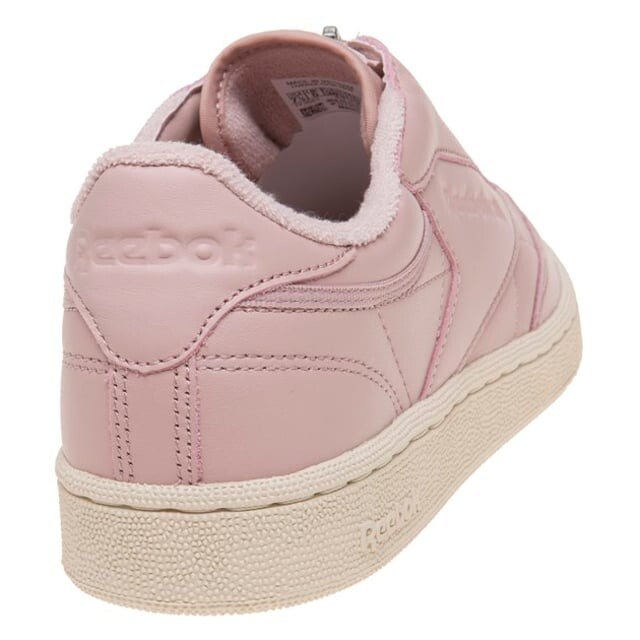 Розовые женские кроссовки Club c38 из гладкой кожи на молнии bs6606 Reebok, розовый — фото 3