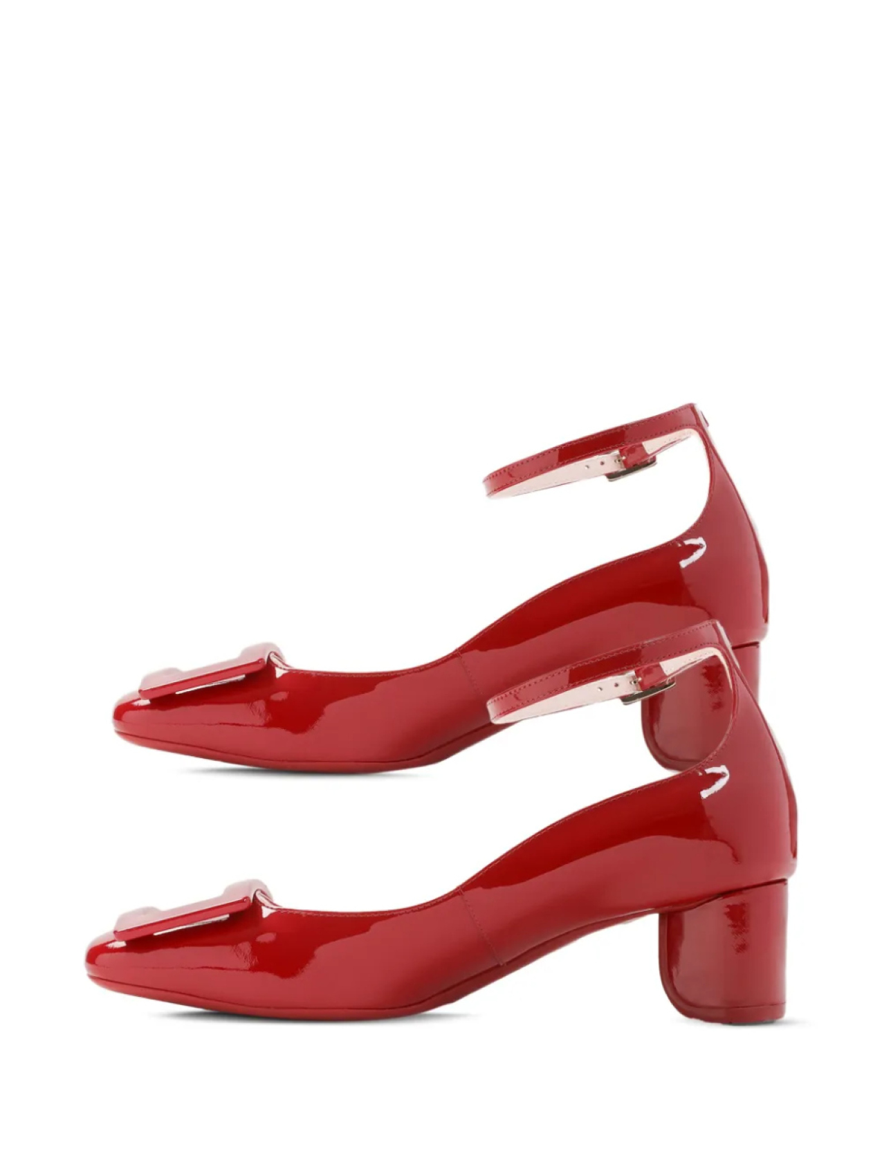 Туфли-лодочки Roger Vivier 45 мм с пряжкой, красный — фото 4