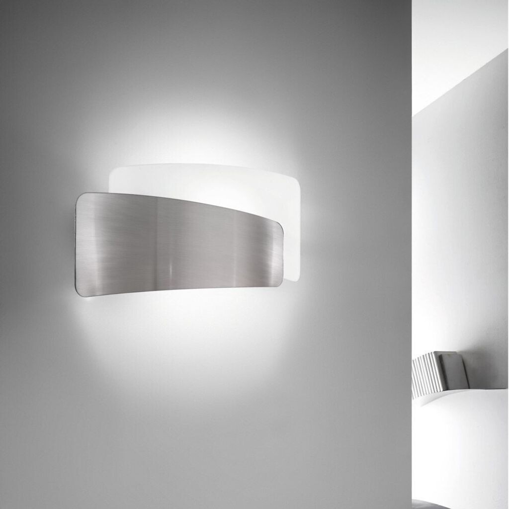

Настенный светильник Fabas Luce Slane, сатиновый никель, E27, белый