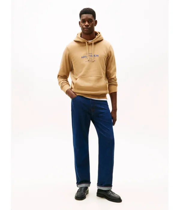 Толстовка с овальным рисунком Relaxed fit Tommy Hilfiger, бежевый — фото 2