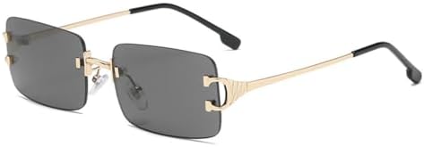 

Популярные солнцезащитные очки с алмазной огранкой для женщин, винтажные прямоугольные солнцезащитные очки без оправы для мужчин, очки с защитой от УФ-излучения UV400 MTZJH, Pink