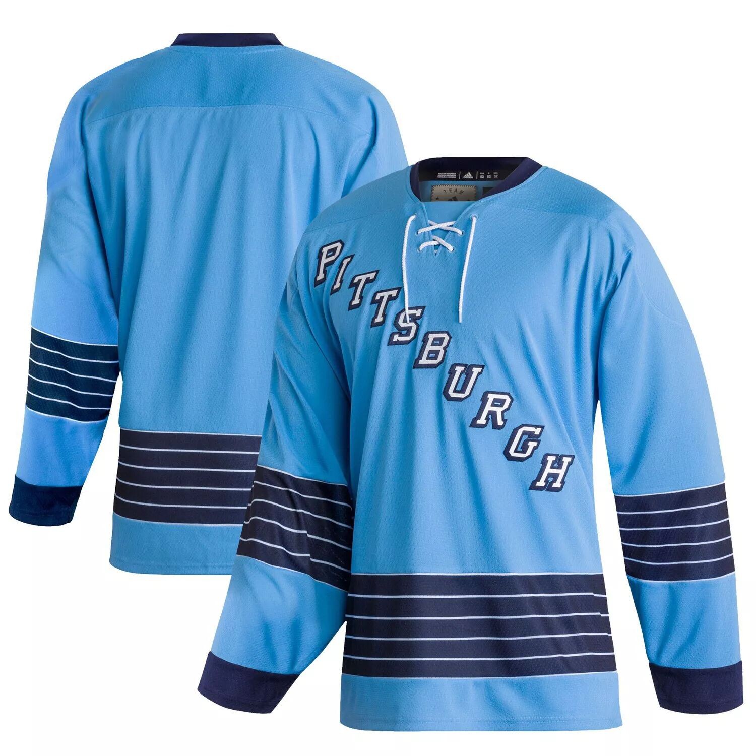 

Мужская голубая футболка Pittsburgh Penguins Team Classics Authentic Blank adidas, Синий, Мужская голубая футболка Pittsburgh Penguins Team Classics Authentic Blank adidas