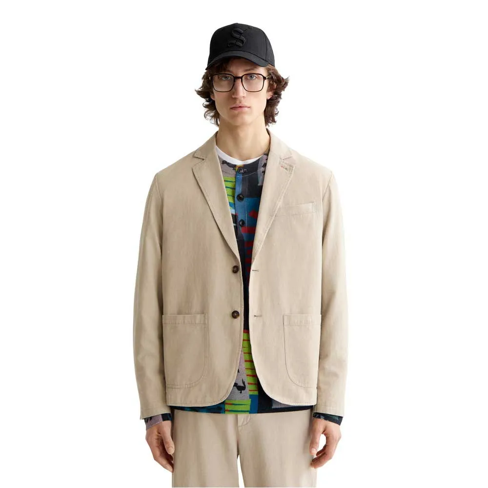 

Блейзер Scotch & Soda Relaxed Fit Linen Twill, бежевый