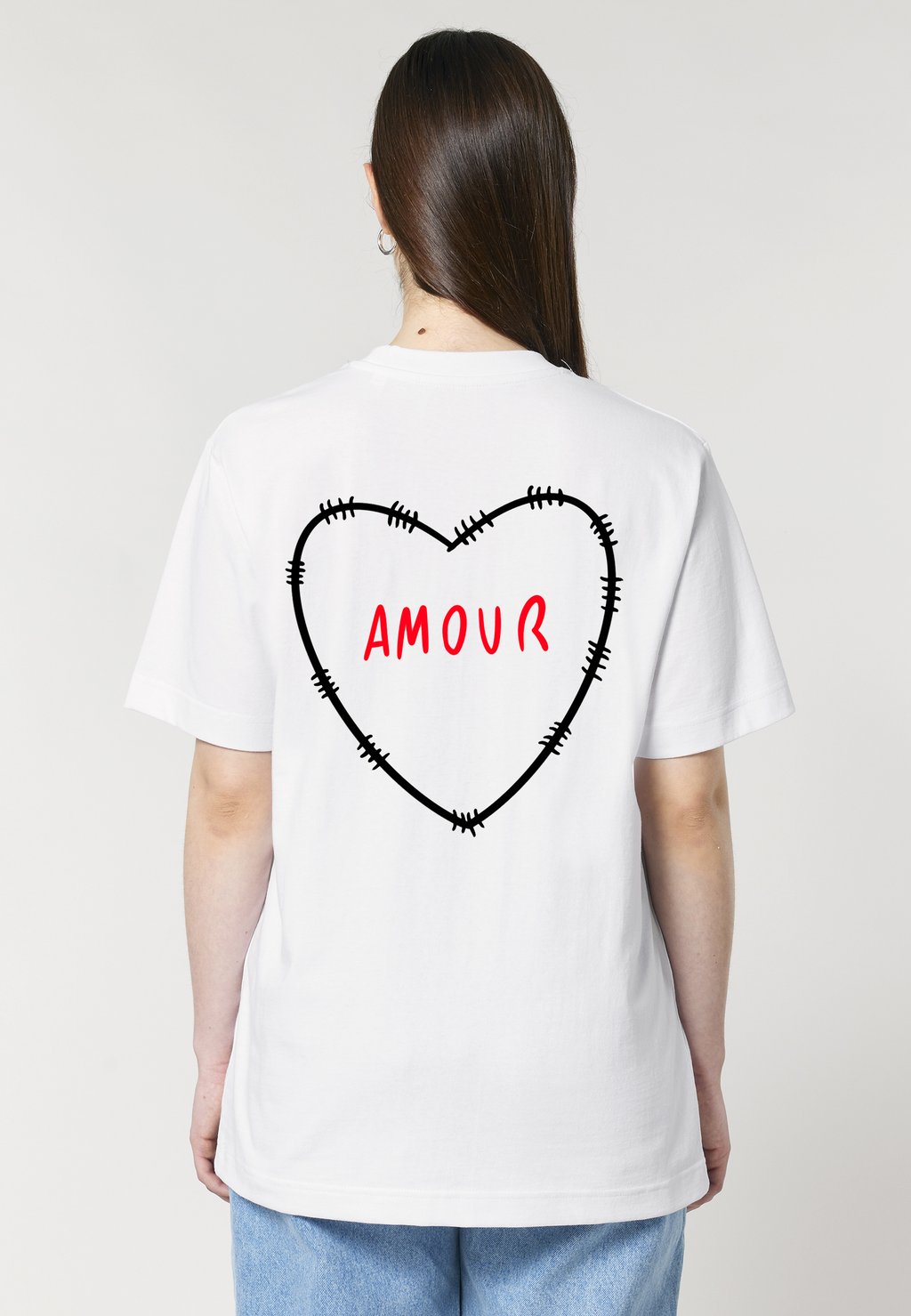 

Футболка с принтом AMOUR BROD BACK HEAVYWEIGHT Mira Paris, белый