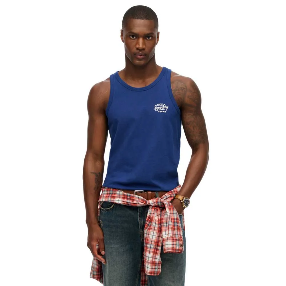 

Футболка без рукавов Superdry Contrast Script, синий