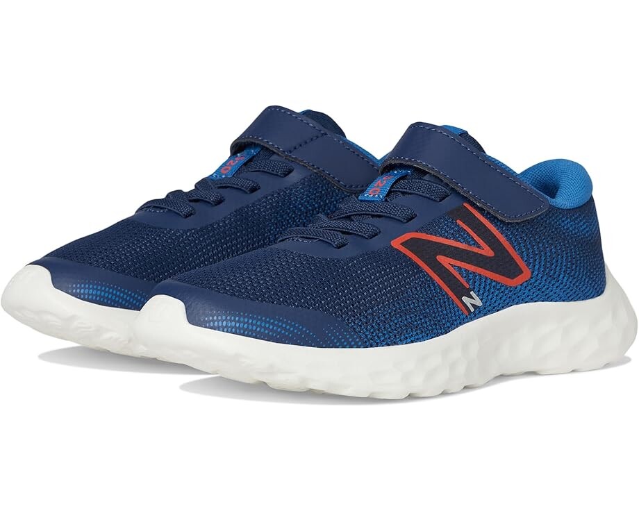 

Кроссовки New Balance Kids 520v8 Bungee Lace, цвет NB Navy/Neo Flame