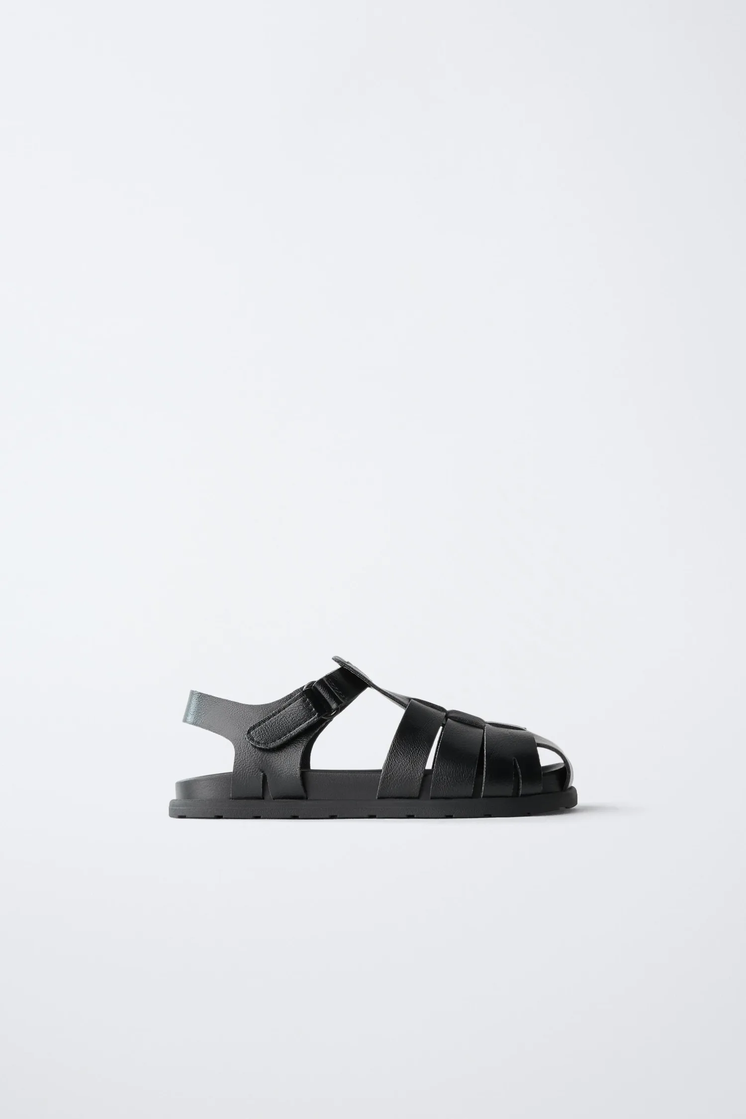 Сандалии с клеткой Zara, черный