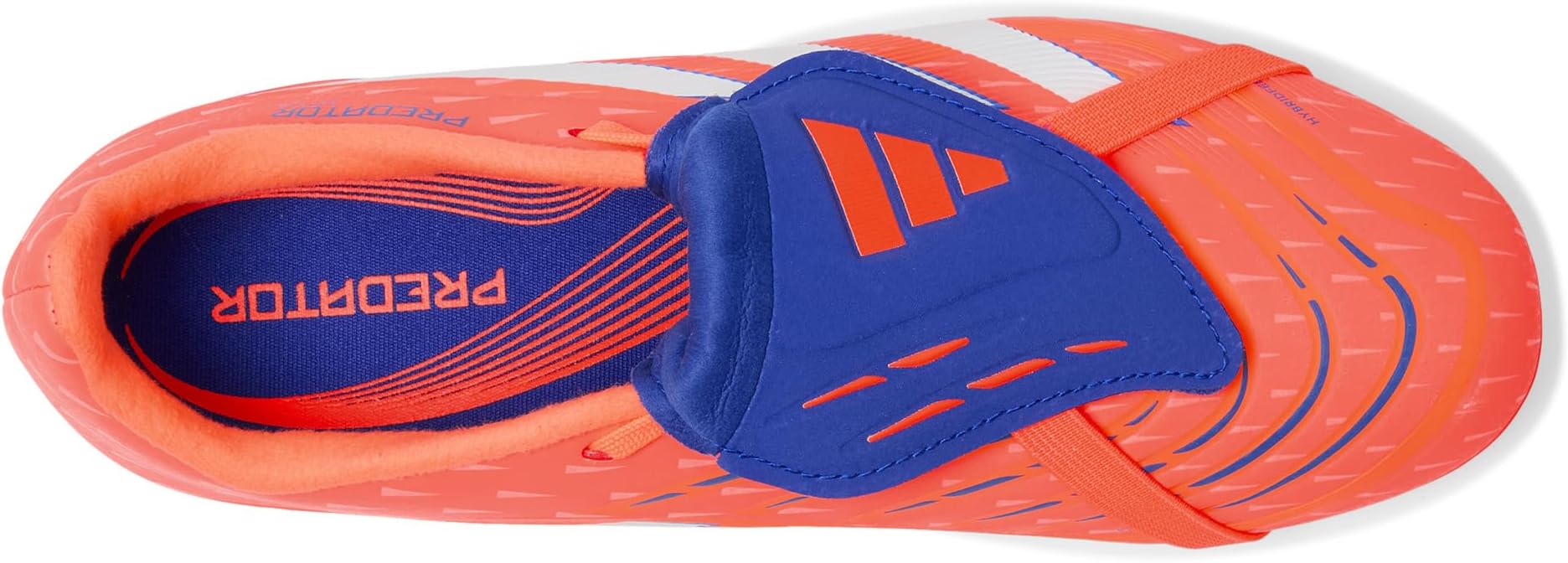 Кроссовки adidas Kids  League Predator Fold-Over Tongue Firm Ground/Multi Ground Cleats, Signal Coral/White/Beam Orange — фото 2