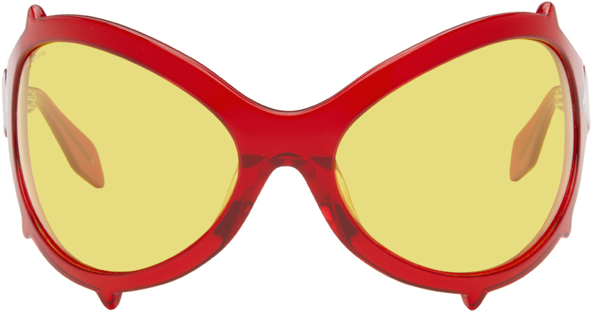 

Эксклюзивные солнцезащитные очки SSENSE Red Bug Spike MAUSTEIN