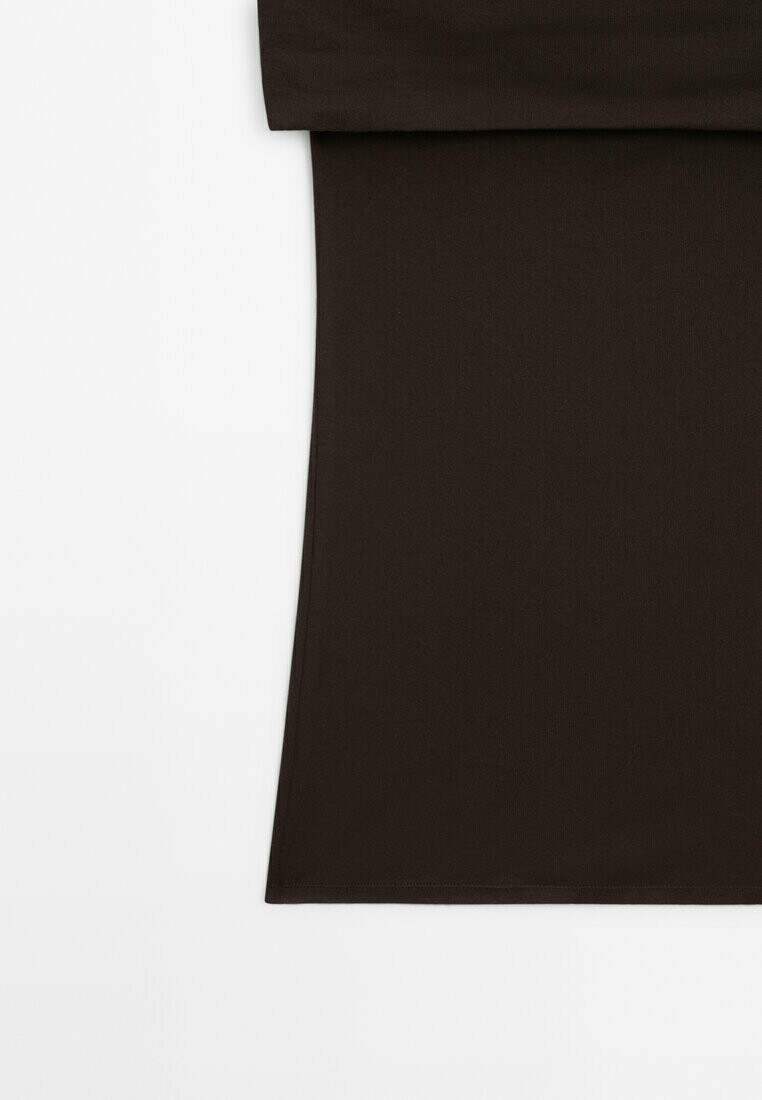 

Блузка Off-The-Shoulder Massimo Dutti, темно-коричневая