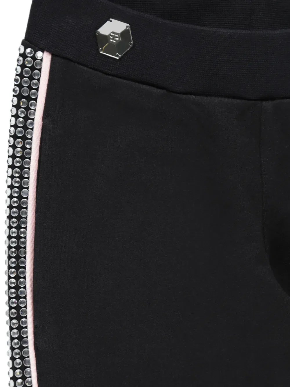 Спортивные брюки с кристаллами Philipp Plein Junior, черный — фото 3