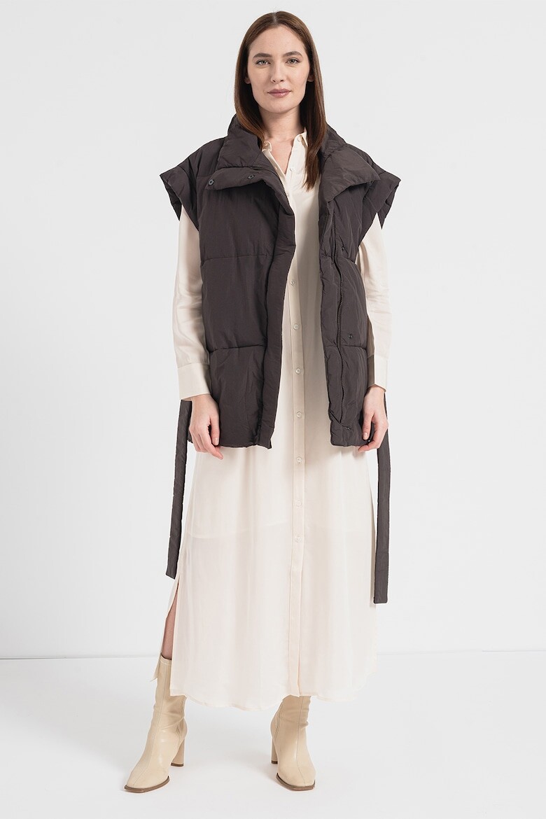 

Стеганый жилет оверсайз Gap, коричневый