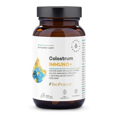 

Colostrum Immuno + BioPerine, 60 капс. Inna marka