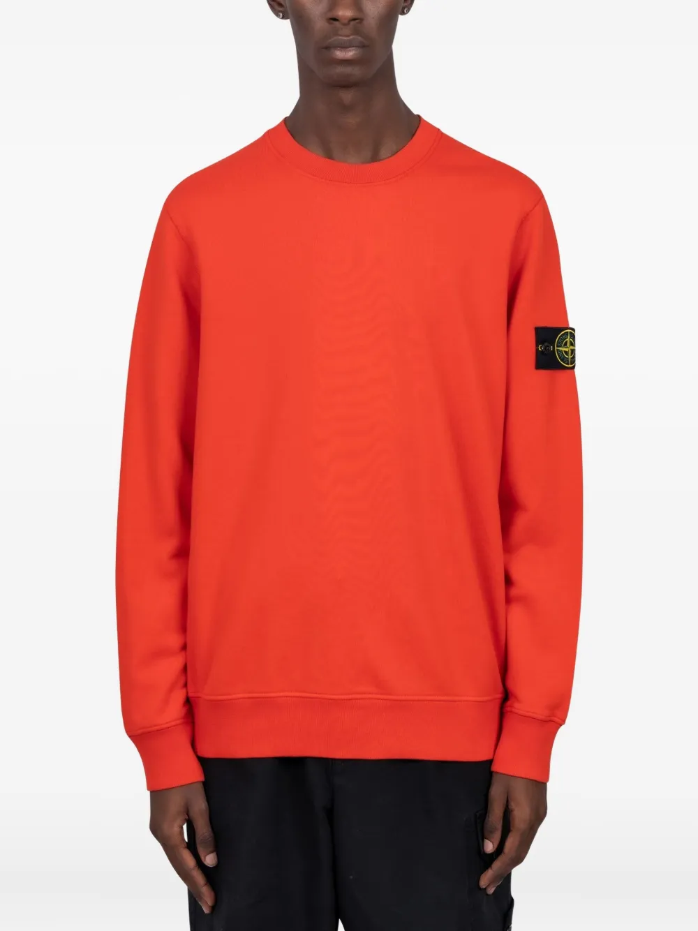 

Флисовый свитшот с круглым вырезом Stone Island, красный