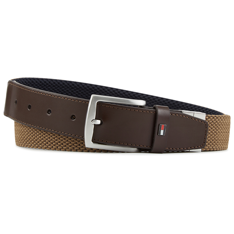 

Tommy Hilfiger Мужской ремень из спилка кожи шириной 3,5 см, Brown/Khaki GWA