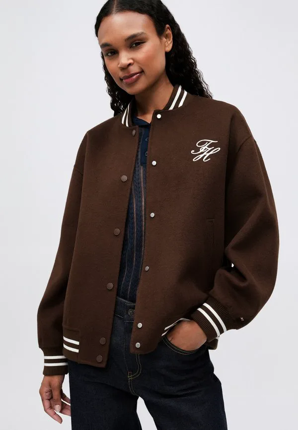 Двусторонняя шерстяная куртка-бомбер Tommy Hilfiger, Legacy Brown — фото 4