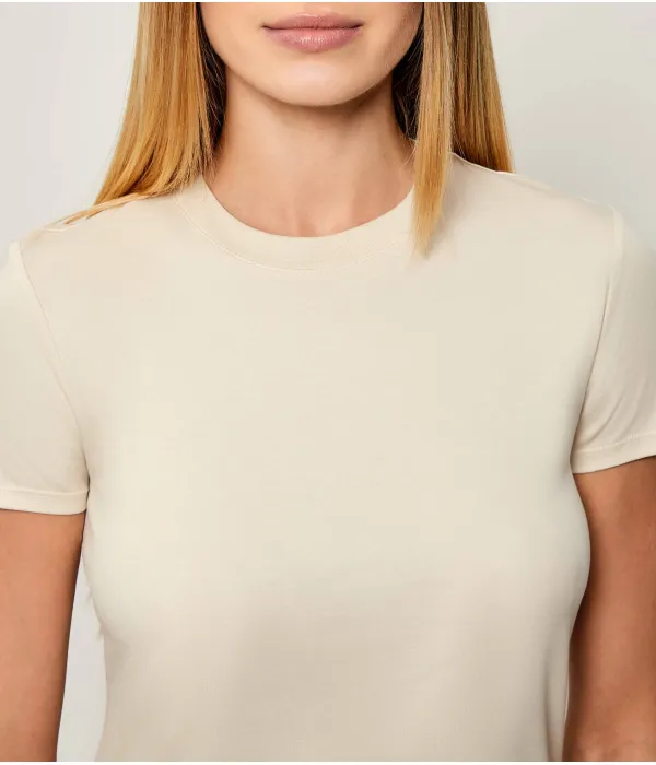 Футболка Supima Slim fit Calvin Klein, бежевый — фото 4
