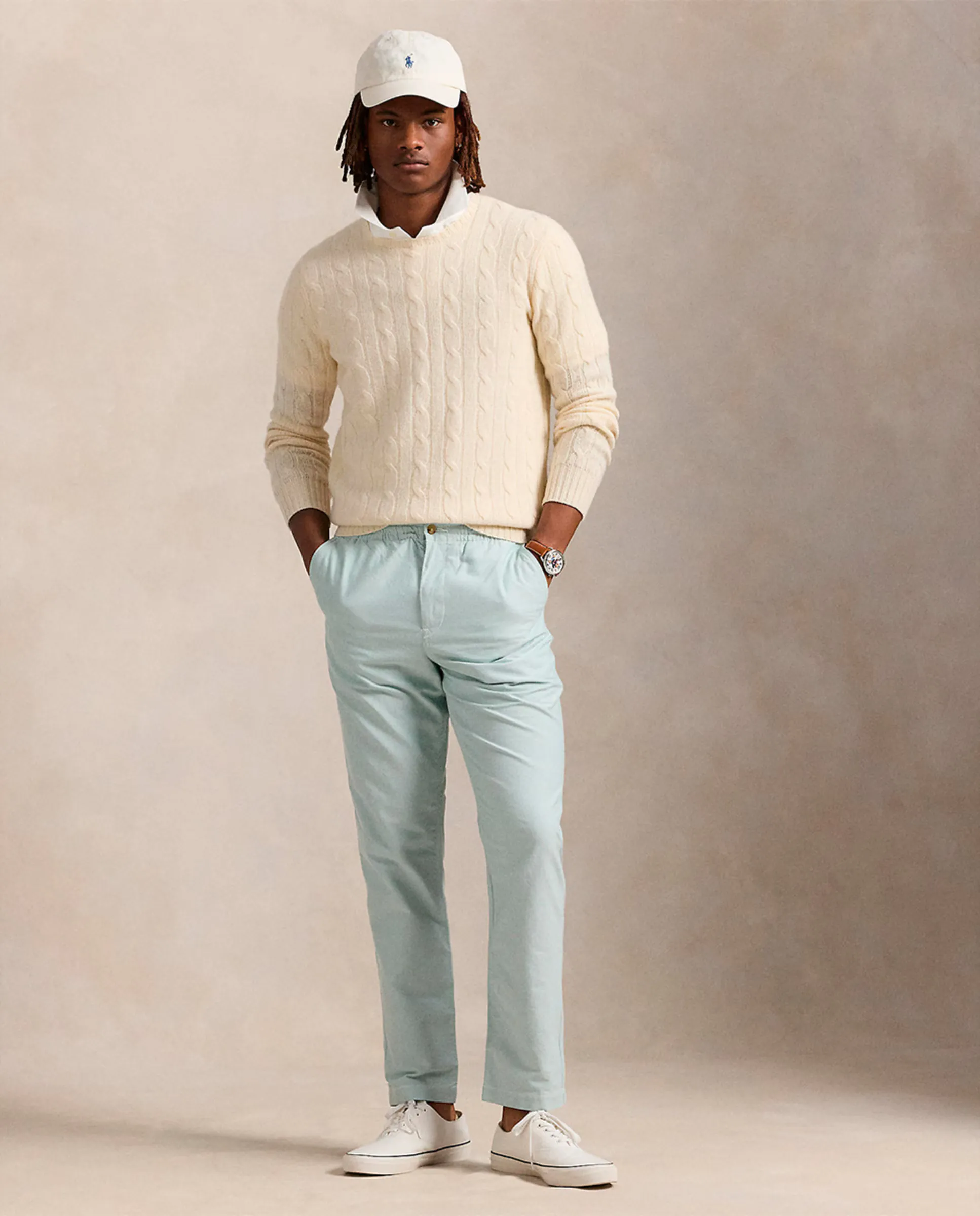 

Брюки мужские классического кроя Oxford Prepster больших размеров Polo Ralph Lauren, зеленый