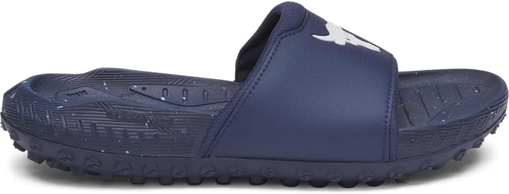Мужские слайд-сандалии Under Armour Project Rock 3, темно-синий/белый — фото 4